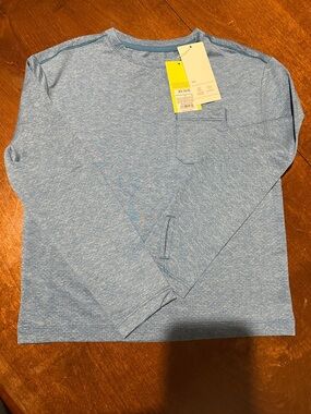 all in motion Heather Blue Long-Sleeve Pocket Tee - Kids